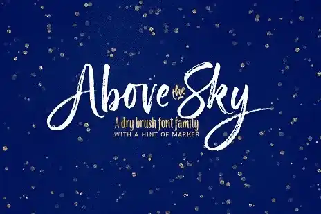 above the sky font