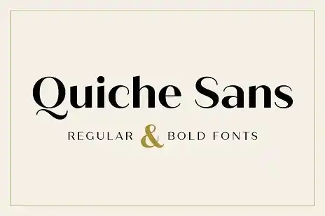 quiche sans regular bold font