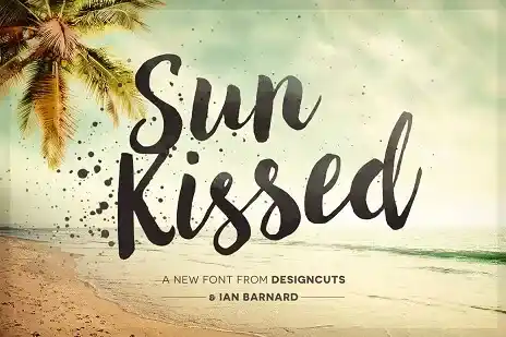 sun kissed brush font