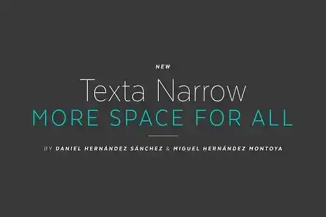 texta narrow font family