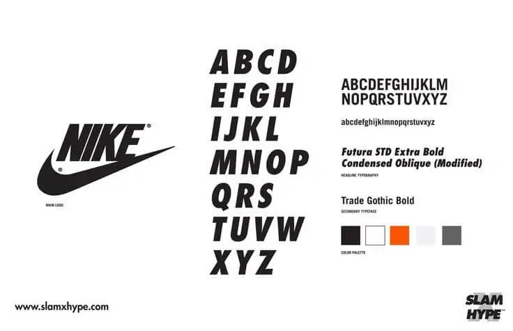 tipografi pada brand nike