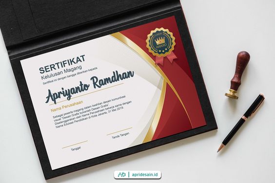 desain sertifikat murah