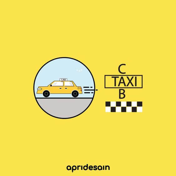 logo transportasi taksi