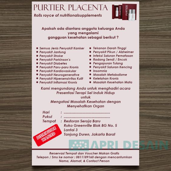 desain brosur purtier placenta
