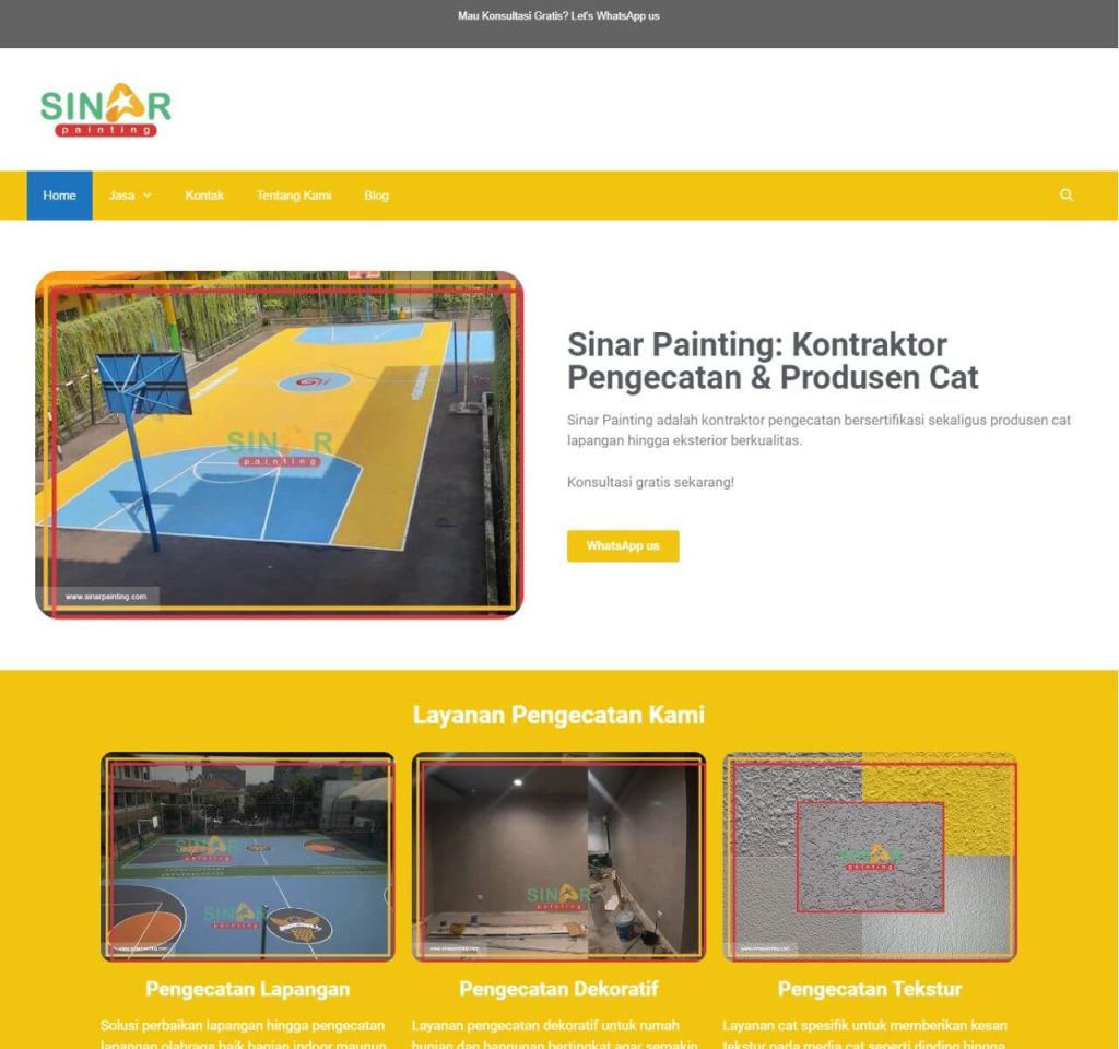 pembuatan website sinarpainting