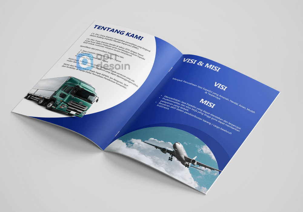 desain company profile cv divi trans express 2