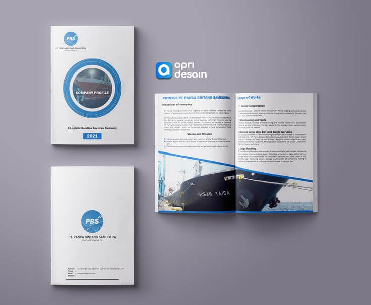 jasa desain company profile perusahaan logistik