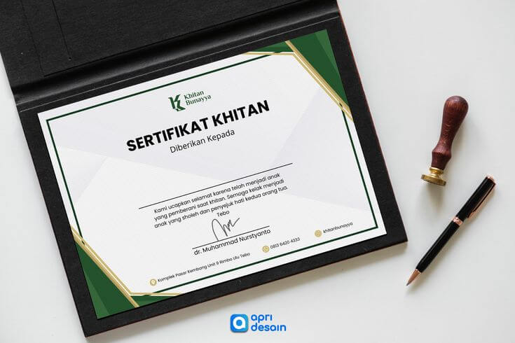 jasa desain sertifikat khitan sunatan