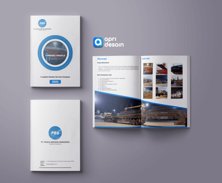 portofolio jasa desain company profile perusahaan logistik kargo