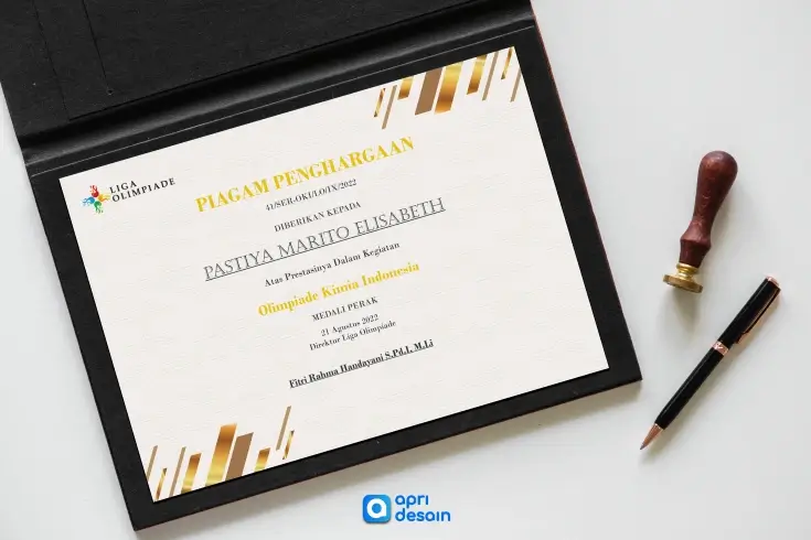 desain sertifikat liga olimpiade