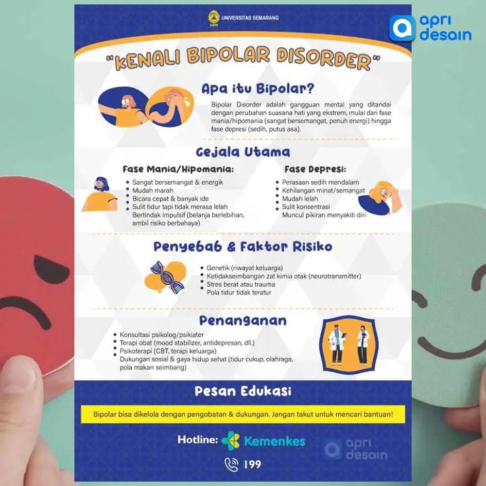 poster ilmiah bipolar disorder apridesain