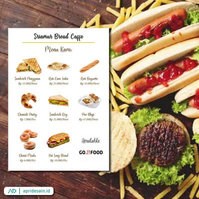desain daftar menu