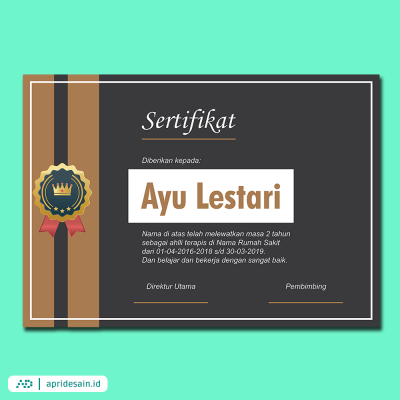 jasa desain sertifikat bekasi