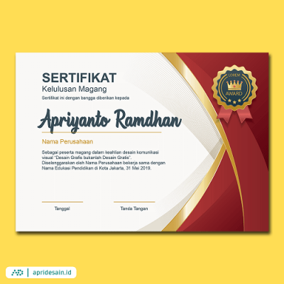 jasa desain sertifikat murah