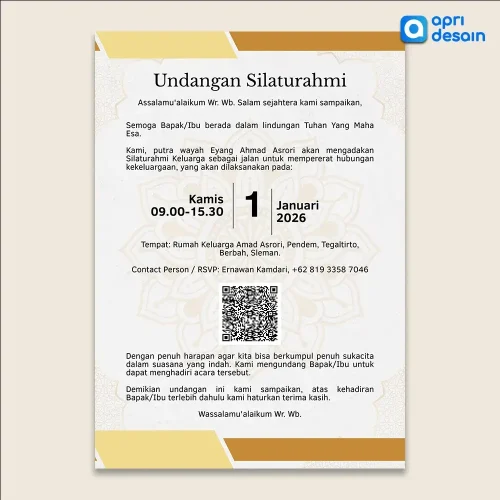 jasa desain undangan acara pertemuan keluarga digital dibuat oleh apridesain