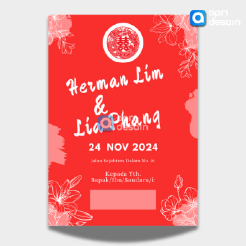 jasa undangan pernikahan chinese