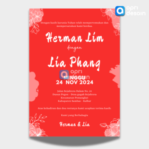 jasa undangan pernikahan cina tiongkok